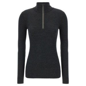 Brunello Cucinelli Ribbed Half-Zip Turtleneck Sweater - NWT